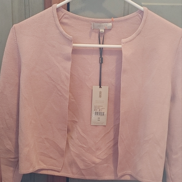 Hobbs London Ella cardigan pale pink extra small NWT - Picture 2 of 8